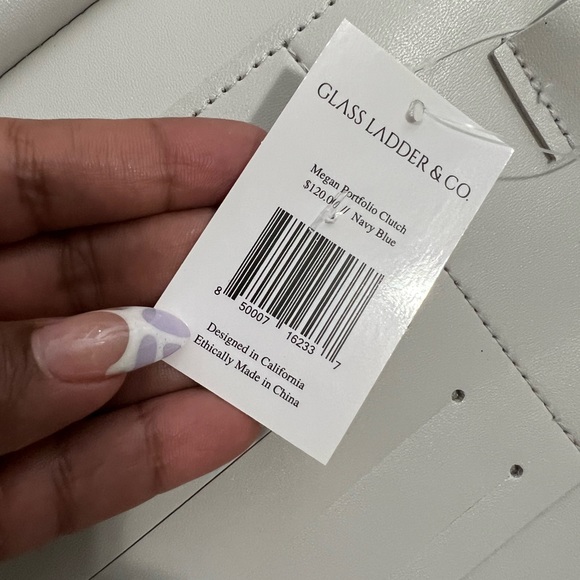 NWT Glass Ladder & Co. Megan Portfolio Clutch - Gray - Picture 7 of 13